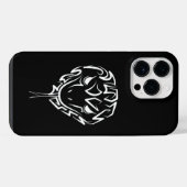 Coque Pour Pour iPhone 14 Pro Max Serpent tribal noir et blanc (Verso Horizontal)