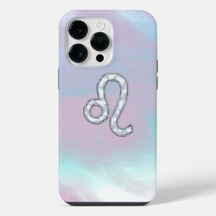 Coque Pour Pour iPhone 14 Pro Max Signe du zodiaque Lion sur pastels Style Nacre