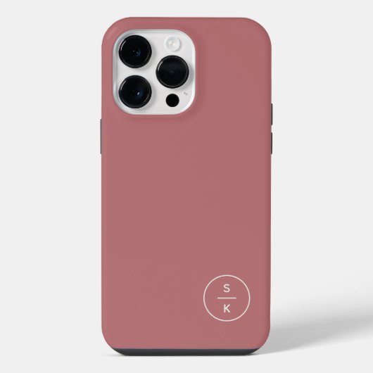 Coque Pour Pour iPhone 14 Pro Max Simple Monogramme Moderne Nom (Verso)