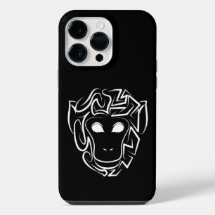 Coque Pour Pour iPhone 14 Pro Max Singe tribal noir et blanc