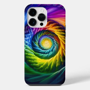 Coque Pour Pour iPhone 14 Pro Max Spirale sortante arc-en-ciel
