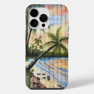COQUE POUR POUR iPhone 14 PRO MAX STORES DE PLAGE AUX PALMIERS TROPICAUX