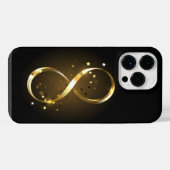 Coque Pour Pour iPhone 14 Pro Max Symbole d'infini doré (Verso Horizontal)
