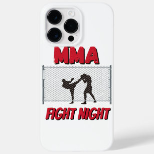 Coque Pour Pour iPhone 14 Pro Max Texte de nuit de combat mixed martial art et Silho