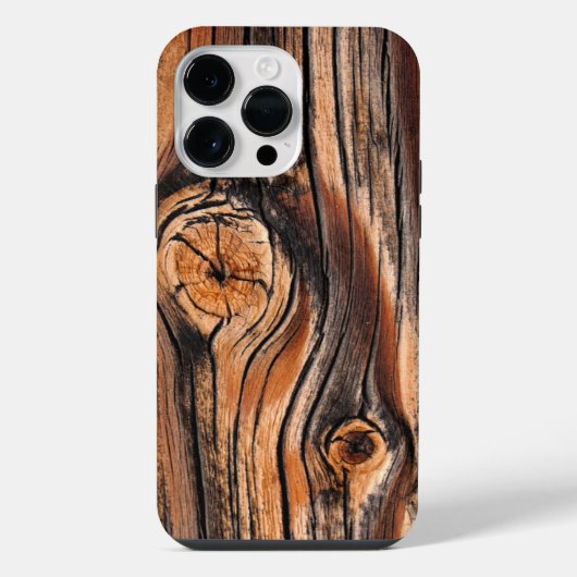 Coque Pour Pour iPhone 14 Pro Max Texture de bois cool unique (Verso)