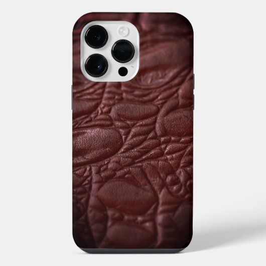 Coque Pour Pour iPhone 14 Pro Max Texture de cuir classe (Verso)
