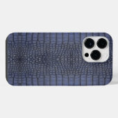 Coque Pour Pour iPhone 14 Pro Max Texture de l'alligator de cobalt (Verso Horizontal)