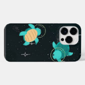 Coque Pour Pour iPhone 14 Pro Max Tortues de l'espace (Verso Horizontal)