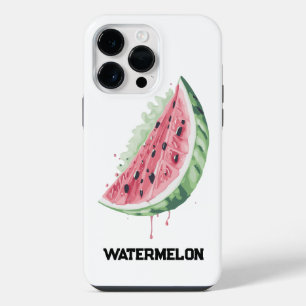 Coque Pour Pour iPhone 14 Pro Max Tranche de pastèque juteuse rose et verte fraîche