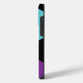 Coque Pour Pour iPhone 14 Pro Max Triangles en rose, violet, bleu et noir (Côté gauche)