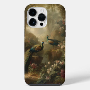 Coque Pour Pour iPhone 14 Pro Max Trio de paons de Royal Orchard Heritage Armor