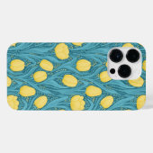Coque Pour Pour iPhone 14 Pro Max Tulipes en bleu et jaune (Verso Horizontal)