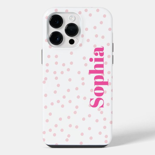 Coque Pour Pour iPhone 14 Pro Max Typographie moderne coque iphone rose avec nom (Verso)