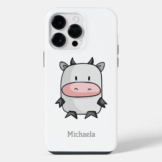 Coque Pour Pour iPhone 14 Pro Max Vache de dessin animé mignonne (Verso)