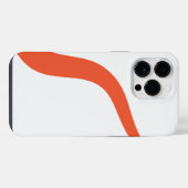 Coque Pour Pour iPhone 14 Pro Max Vagues simples 3 - Orange et Blanc (Verso Horizontal)