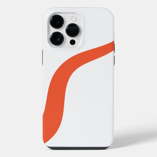 Coque Pour Pour iPhone 14 Pro Max Vagues simples 3 - Orange et Blanc (Verso)