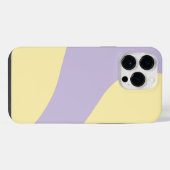 Coque Pour Pour iPhone 14 Pro Max Vagues simples en jaune pastel et violet (Verso Horizontal)