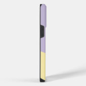 Coque Pour Pour iPhone 14 Pro Max Vagues simples en jaune pastel et violet (Côté droit)