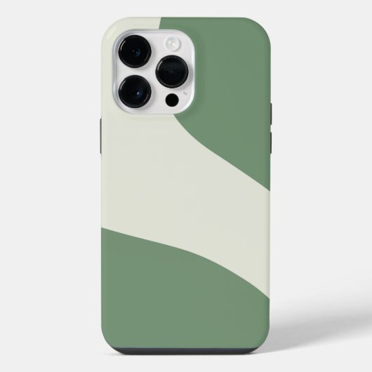 Coque Pour Pour iPhone 14 Pro Max Vagues simples en vert (Verso)