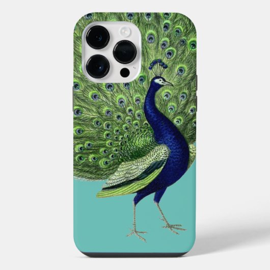 Coque Pour Pour iPhone 14 Pro Max Ventilateur Open Peacock (Verso)