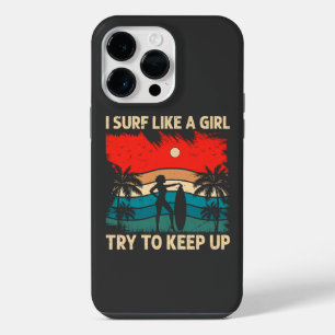 Coque Pour Pour iPhone 14 Pro Max Vibes de surf tendance Je Surf comme une fille