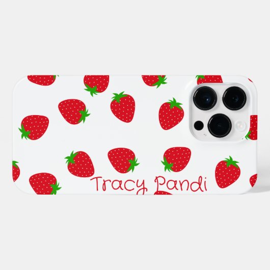 Coque Pour Pour iPhone 14 Pro Max Vibes d'été sucrées : fraise (Verso Horizontal)