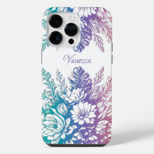 Coque Pour Pour iPhone 14 Pro Max Vintage Pastel Colorful Floral Design
