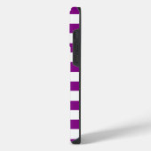 Coque Pour Pour iPhone 14 Pro Max Violet violet & Blancs Initiales Monogramme (Côté gauche)