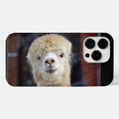 Coque Pour Pour iPhone 14 Pro Max Visage d'alpaca mignon (Verso Horizontal)