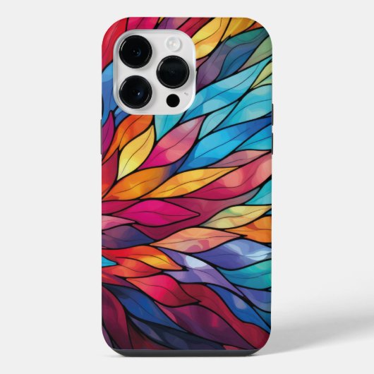 Coque Pour Pour iPhone 14 Pro Max Vitreaux Radieux Fleuris (Verso)
