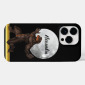Coque Pour Pour iPhone 14 Pro Max Werewolf debout devant une lune (Verso Horizontal)