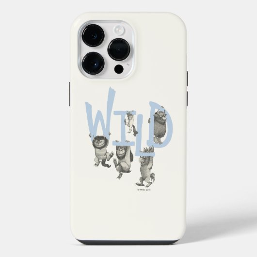 Coque Pour Pour iPhone 14 Pro Max WILD | Wild Things et Max - Bleu (Verso)