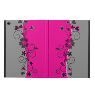 Coque Powis iPad Air 2 Les fleurs et les coeurs tourbillonnants argentés