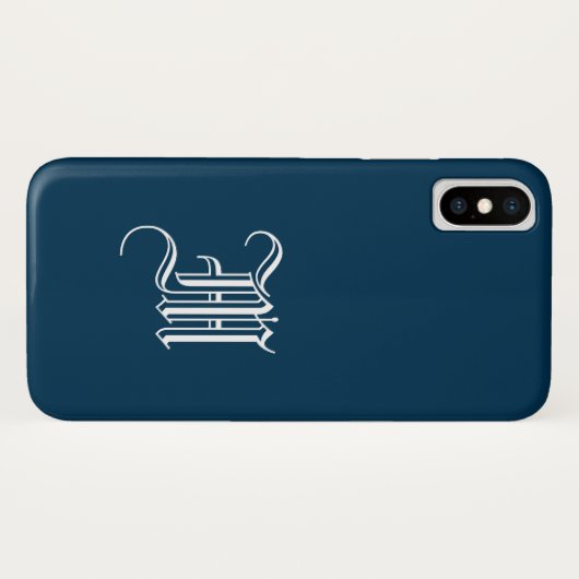 COQUE PRUSSIAN BLUE Solid Arrière - plan iPhone X (Dos (Horizontal))