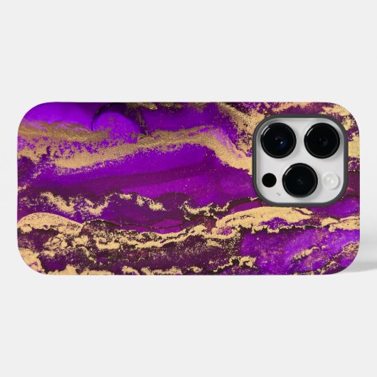 Coque Purple Gold iPhone 14 Pro (Verso (horizontal))