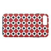 Coque Red-White-Black Diamond Motif iPhone 8 Plus (Dos (Horizontal))