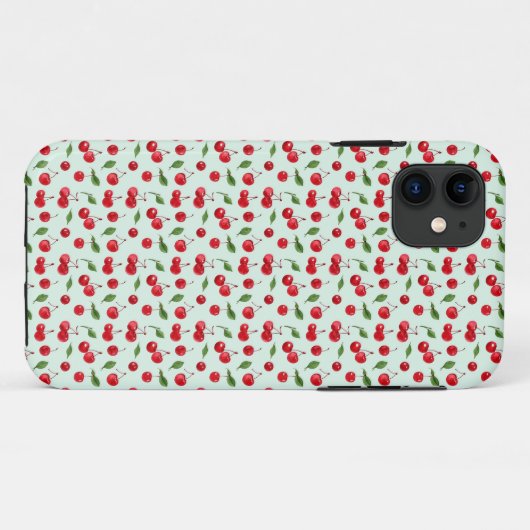 Coque robuste codé Cherry pour iPhone (Dos (Horizontal))