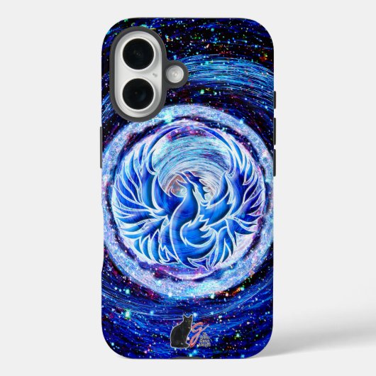 Coque robuste de Phoenix bleu-coque iphone (Verso)