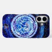 Coque robuste de Phoenix bleu-coque iphone (Verso (horizontal))