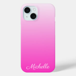 Coque rose chaud foncé à deux tons personnalisé