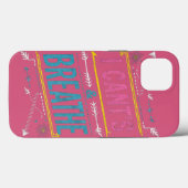 Coque rose iPhone 13 avec style Lego (Verso (horizontal))