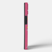Coque rose iPhone 13 avec style Lego (Verso / Droite)
