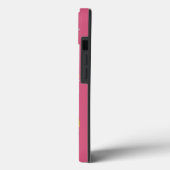 Coque rose iPhone 13 avec style Lego (Verso / Gauche)