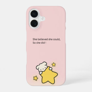 Coque Rose Mignon pour iPhone 16 – Motivationnelle