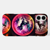 Coque rose Unicorn iPhone 13 (Verso (horizontal))