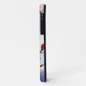 Coque rose vif de fleurs de cerisier pour iPhone / (Dos/Gauche)