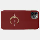 Coque rouge personnalisé simple (Dos (Horizontal))