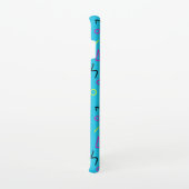 Coque Samsung Galaxy 1980 Memphis Style bleu clair rose jaune rétro (Côté droit)