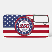 Coque Samsung Galaxy 250e anniversaire d'Amérique avec le drapeau améri (Verso Horizontal)