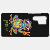Coque Samsung Galaxy 60s 70s Hippy Hippie Peace Frog (Verso Horizontal)
